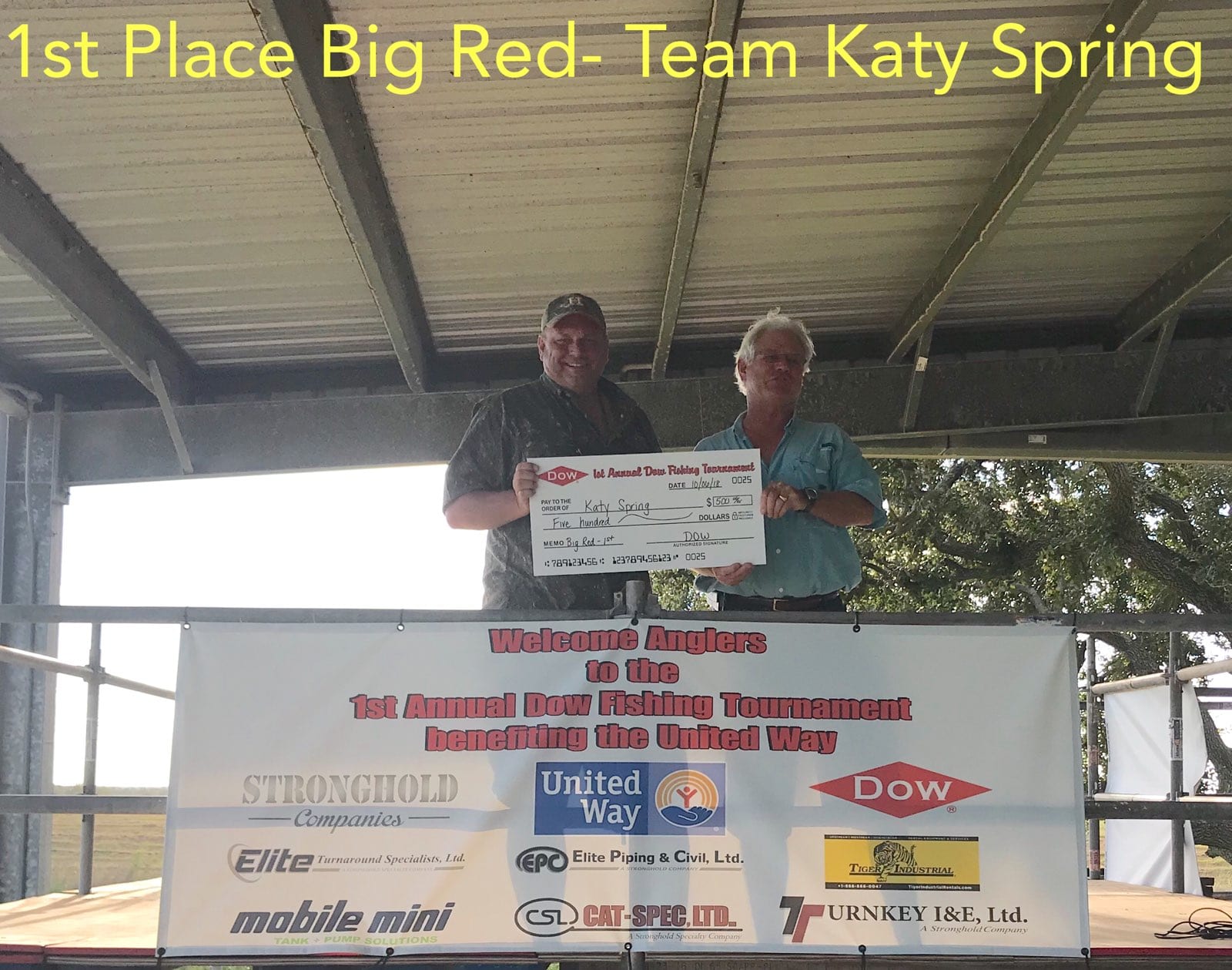 Team Katy Spring - 1st place Big Red Fishing